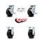 Service Caster 6 Inch Rubber on Steel Caster Set with 2 Brakes/Swivel Lock 2 Rigid SCC SCC-30CS620-RSB-TLB-BSL-2-R-2 - alternate 3